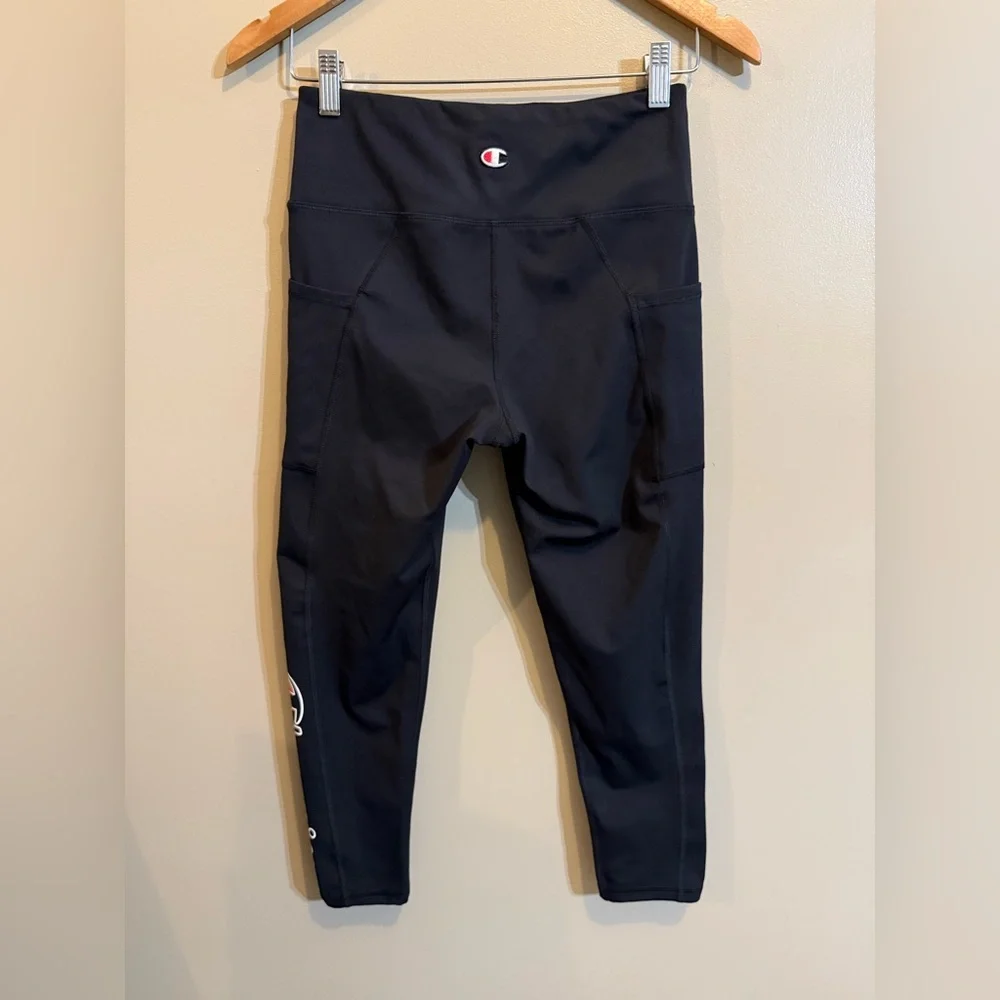 Champion Black High-Rise Leggings with Side Pockets